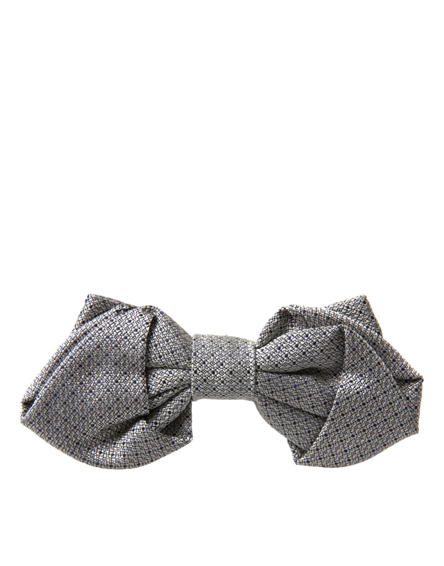 Dolce &amp; Gabbana Gray Silk Adjustable Neck Men Bow Tie