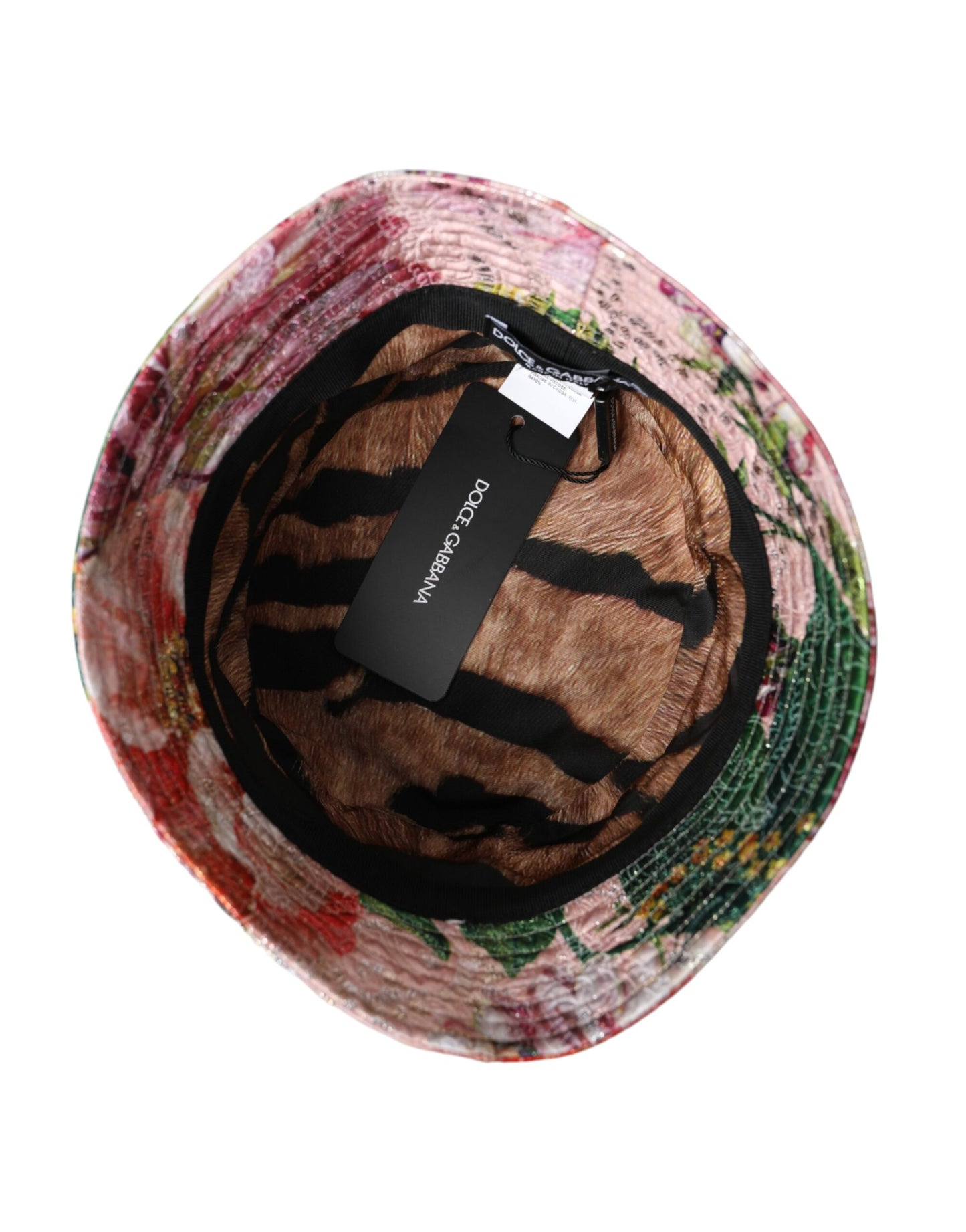 Dolce &amp; Gabbana Multicolor Floral Jacquard Bucket Hat Men