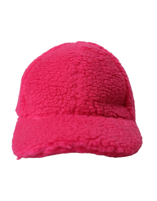 Dolce &amp; Gabbana Pink Fleece Plush Baseball Hat Men