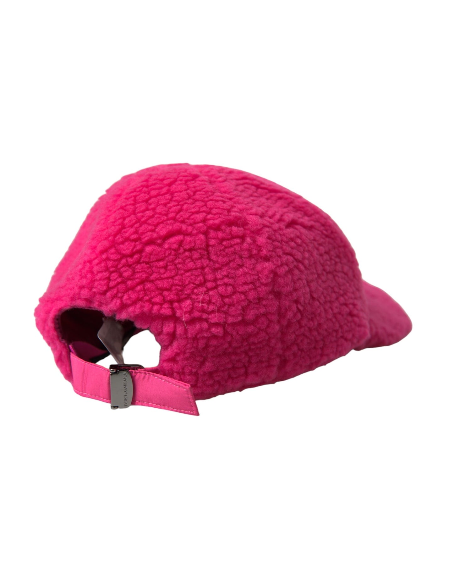 Dolce &amp; Gabbana Pink Fleece Plush Baseball Hat Men