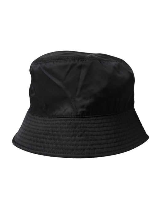 Dolce &amp; Gabbana Black Wide Brim Cap Bucket Hat Men