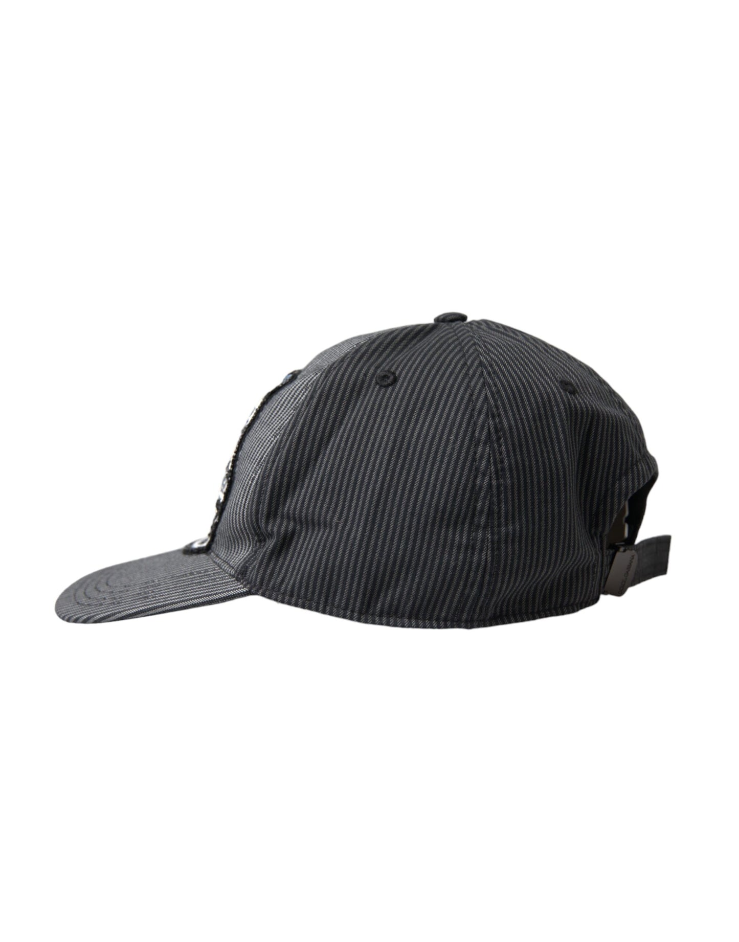 Dolce &amp; Gabbana Black Cotton Embellished Baseball Hat Men