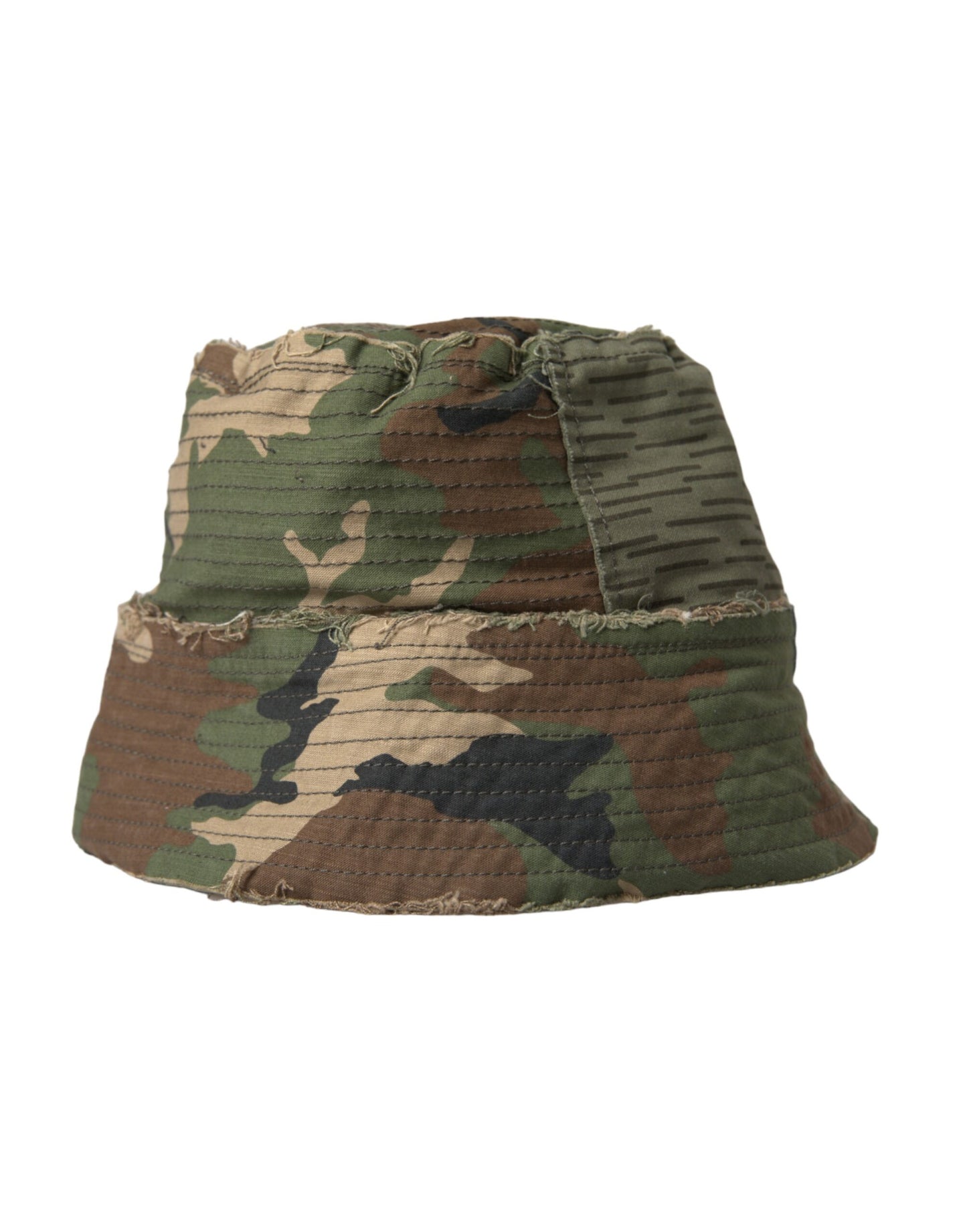 Dolce &amp; Gabbana Green Camouflage Cotton Bucket Hat Men