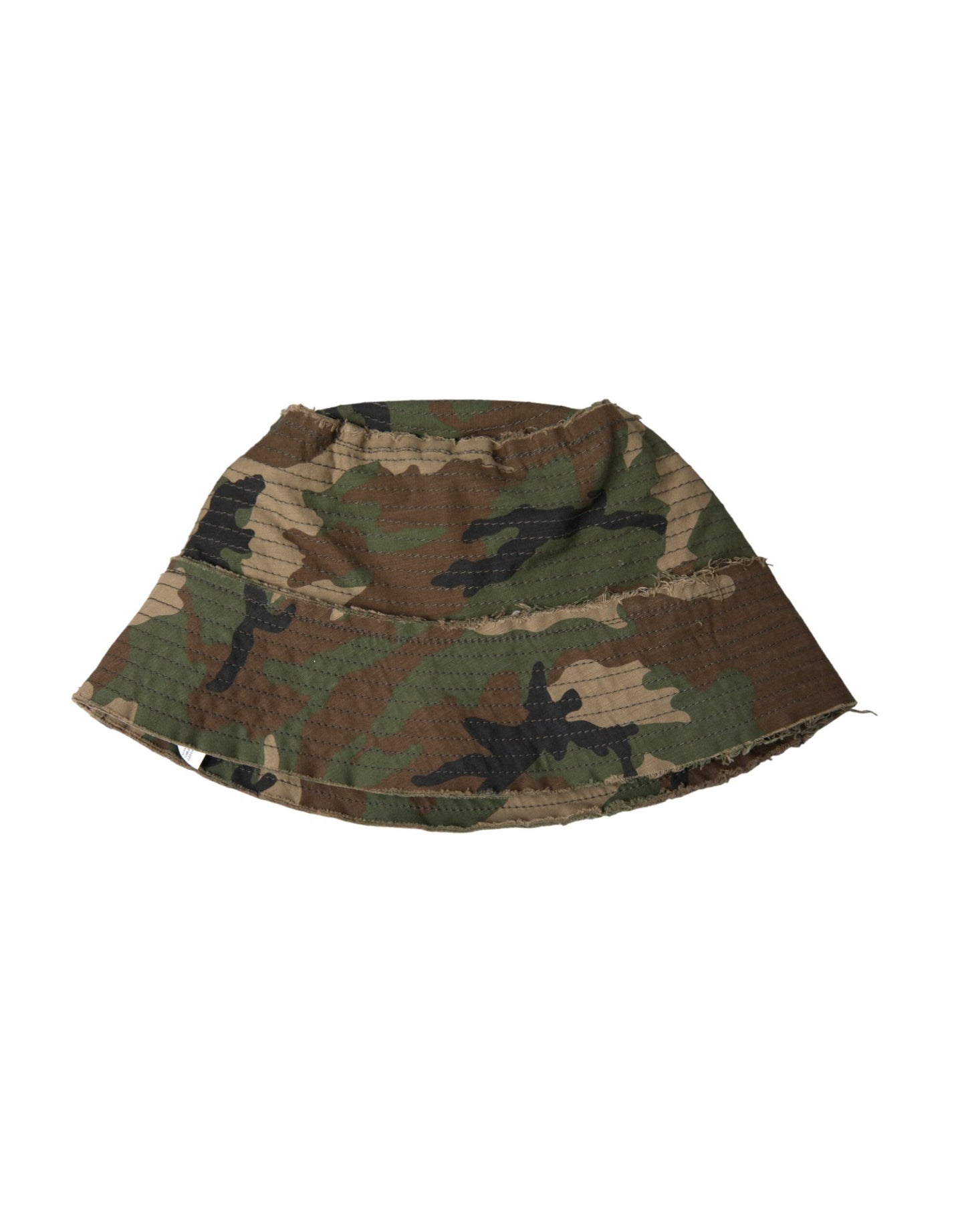 Dolce &amp; Gabbana Green Camouflage Cotton Bucket Hat Men