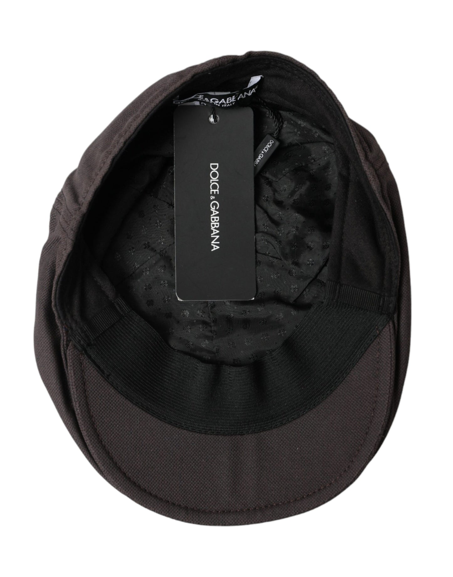 Dolce &amp; Gabbana Brown Nylon Cloth Newsboy Hat Men