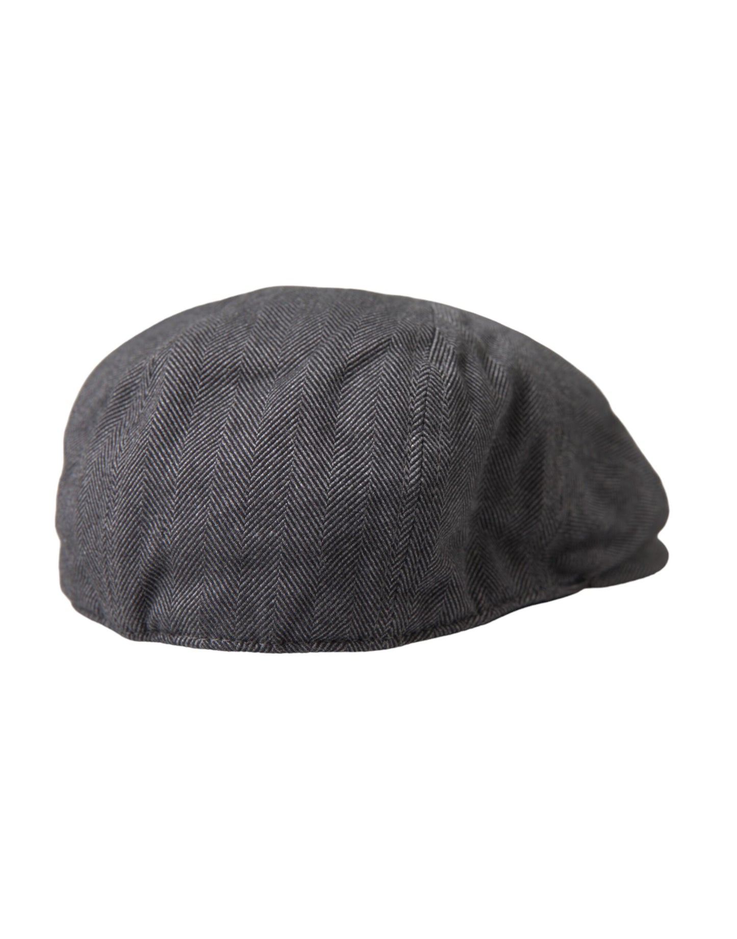 Dolce &amp; Gabbana Gray Herringbone Crown Newsboy Hat Men