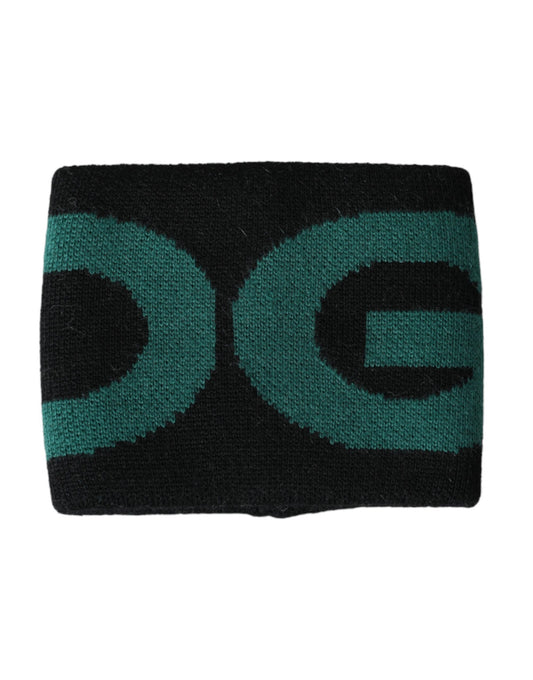 Dolce &amp; Gabbana Black Green Wool Logo #DGMILLENNIALS Wristband