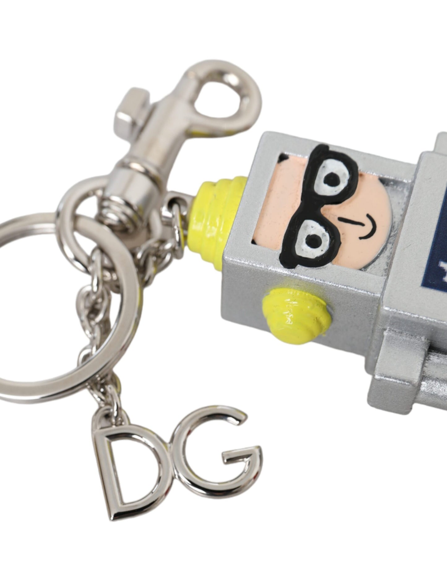 Dolce &amp; Gabbana Multicolor Astronaut Space Metal Logo Keyring Keychain