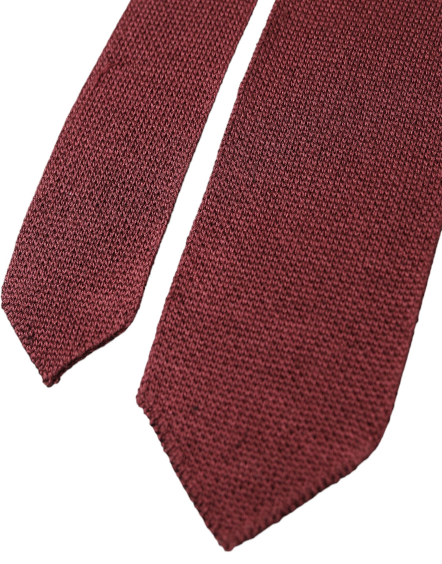 Dolce &amp; Gabbana Bordeaux 100% Silk Patterned Classic Men Tie