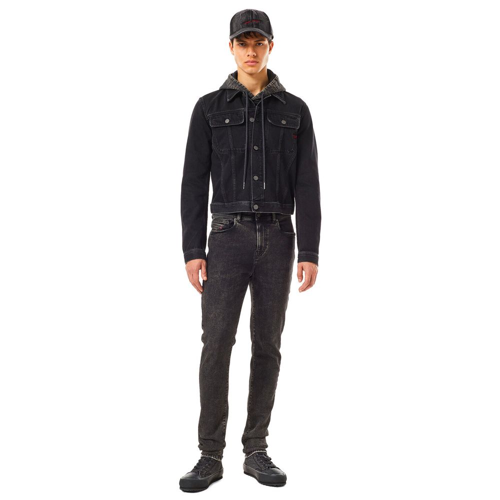 Diesel Black Cotton Jeans &amp; Pant