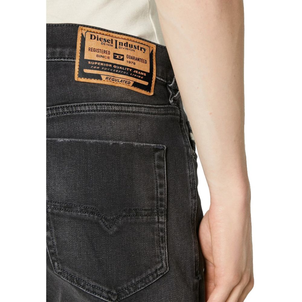 Diesel Black Cotton Jeans &amp; Pant