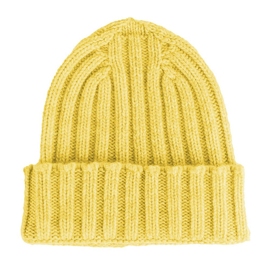 Made in Italy Yellow Cashmere Hats &amp; Cap