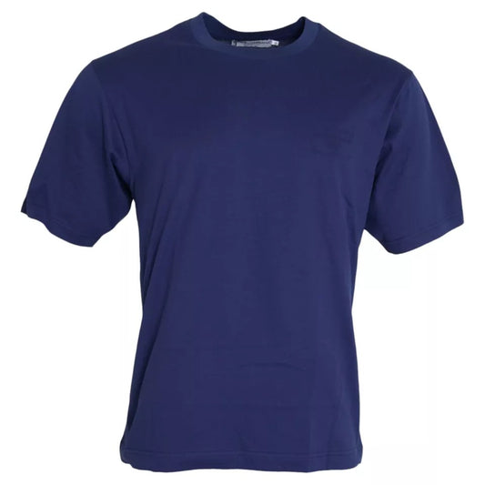 Dolce & Gabbana Royal Blue Round Neck Short Sleeve T-shirt