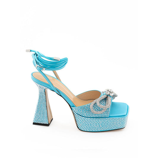 MACH & MACH Light Blue Leather Platforms & Wedge