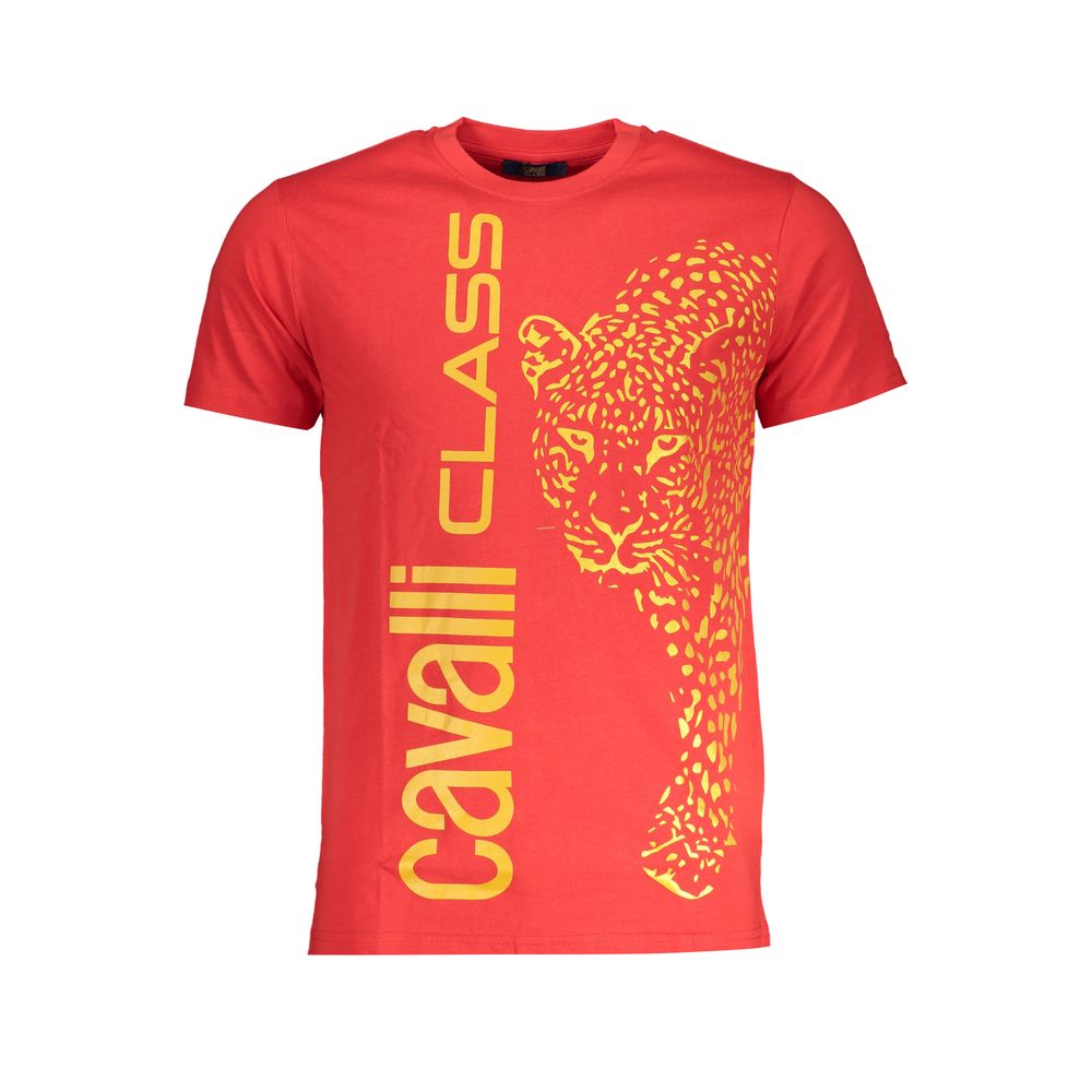 Cavalli Class Red Cotton T-Shirt