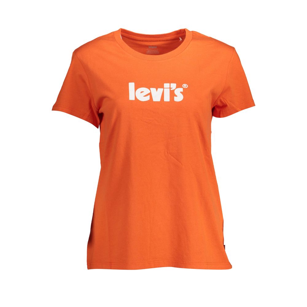 Levi's Orange Cotton Women T-Shirt