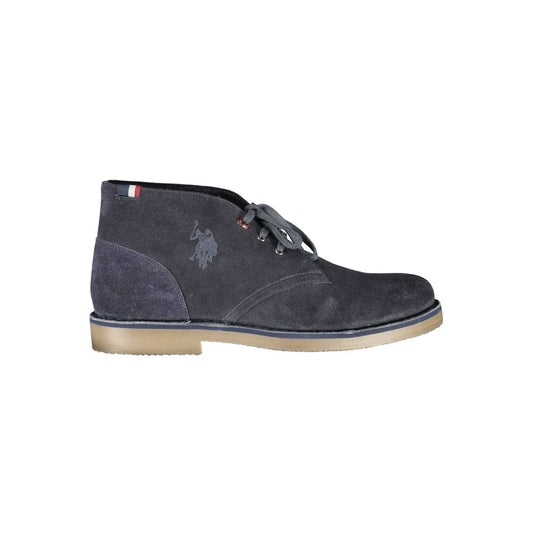 U.S. POLO ASSN. Blue Leather Men Ankle Boot