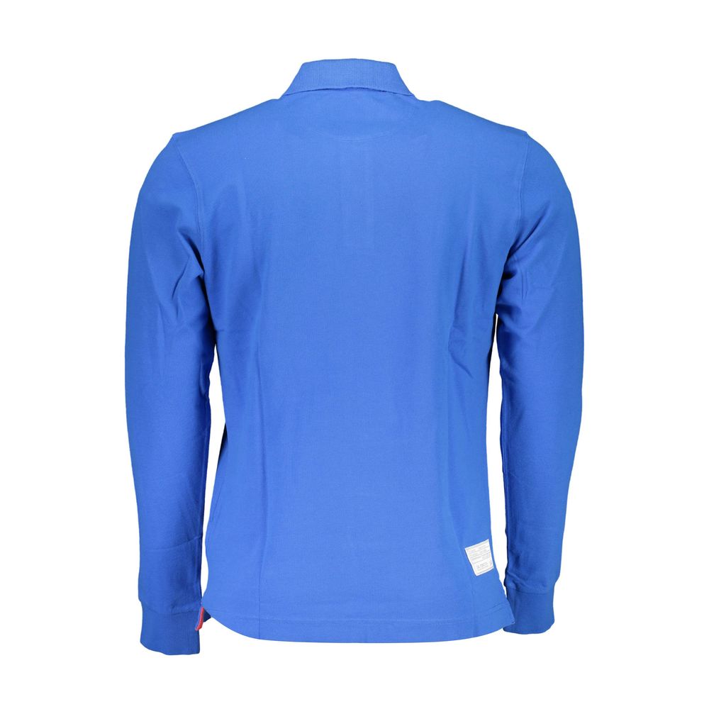 La Martina Elegant Long-Sleeved Polo in Chic Blue