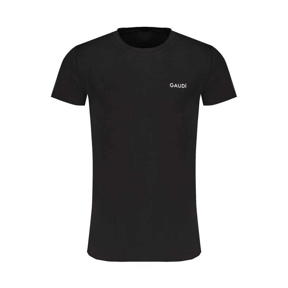 Gaudi Black Cotton T-Shirt