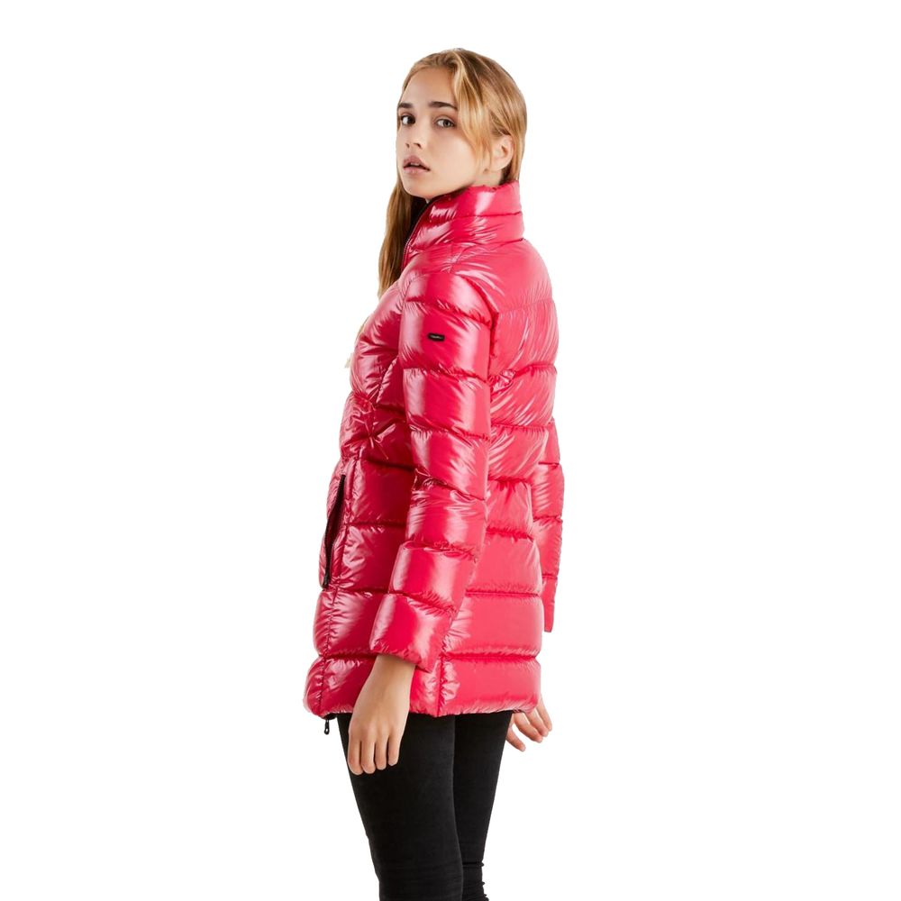 Refrigiwear Fuchsia Shimmer Long Down Jacket