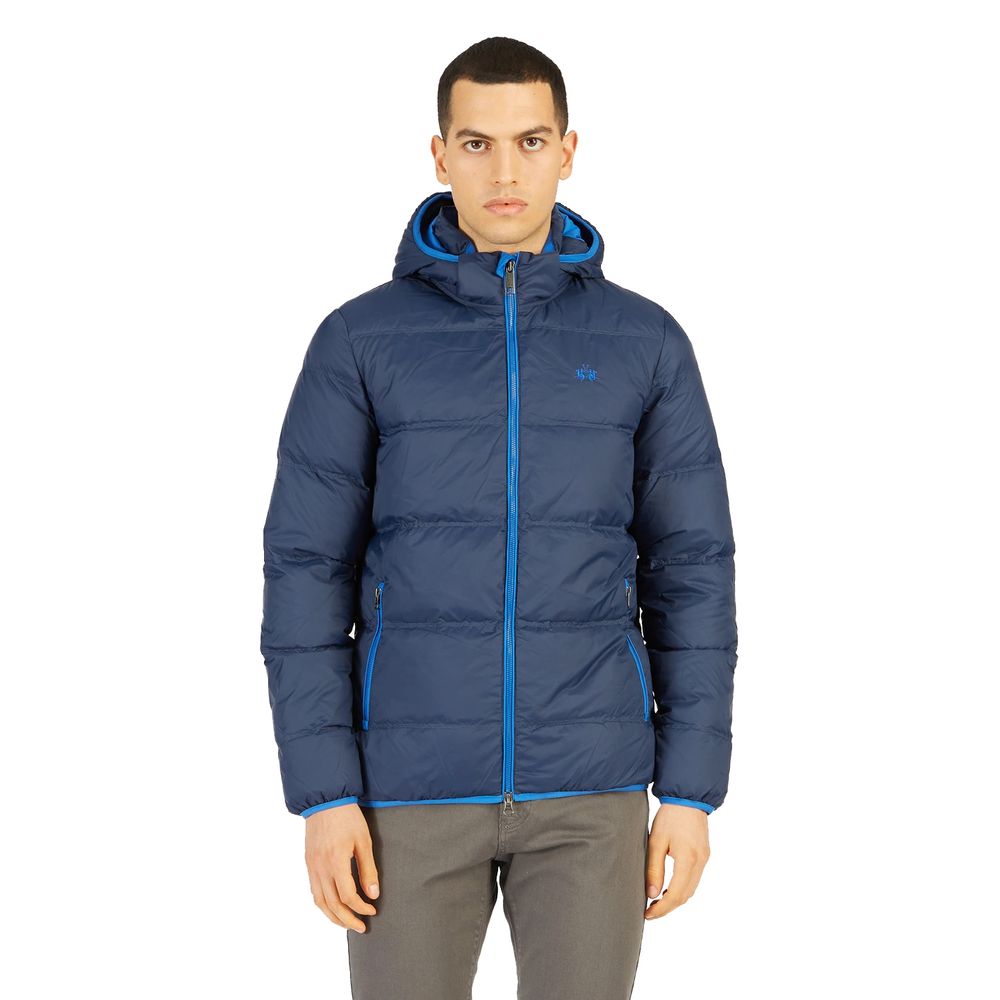 La Martina Blue Nylon Men's Jacket