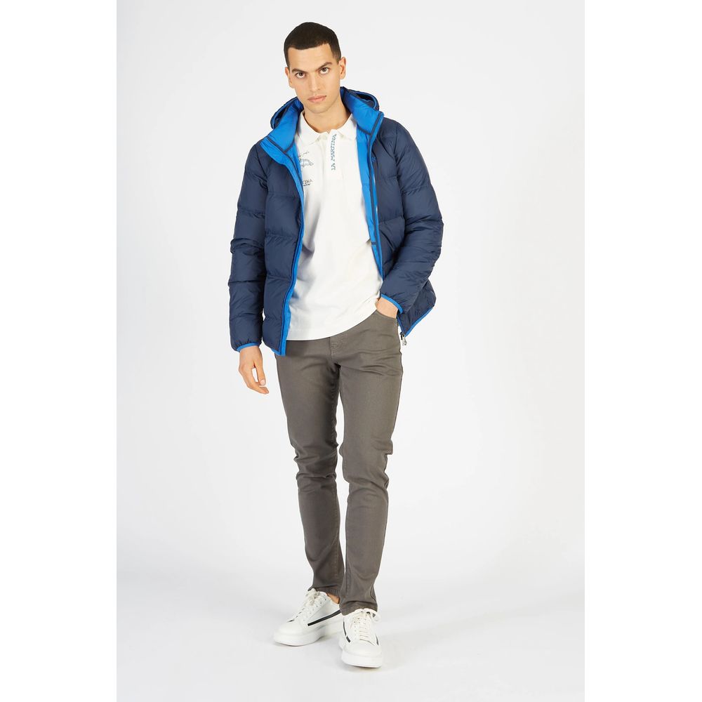 La Martina Blue Nylon Men's Jacket