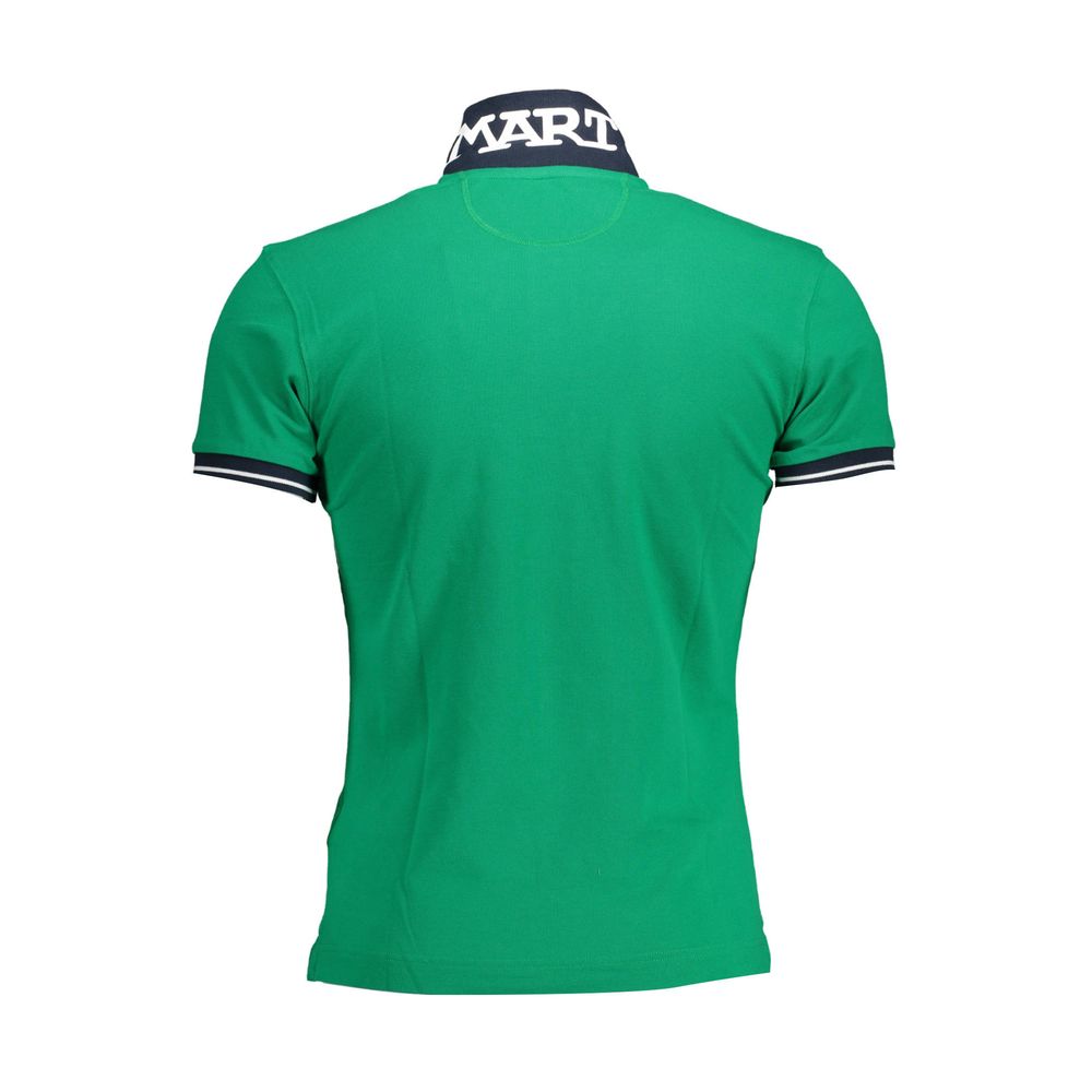 La Martina Green Cotton Men Polo Shirt