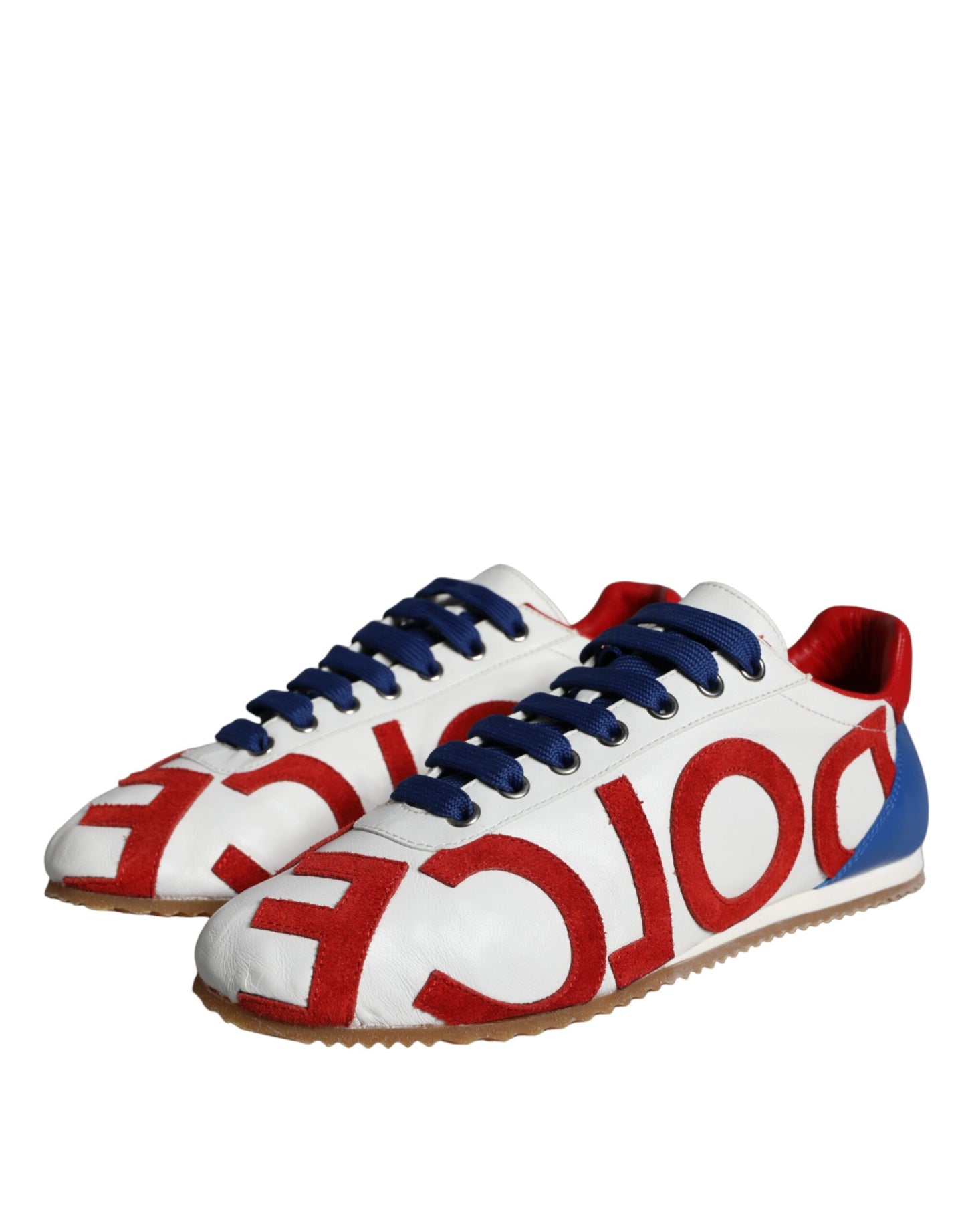 Dolce & Gabbana Multicolor Leather Logo Casual Sneakers Shoes