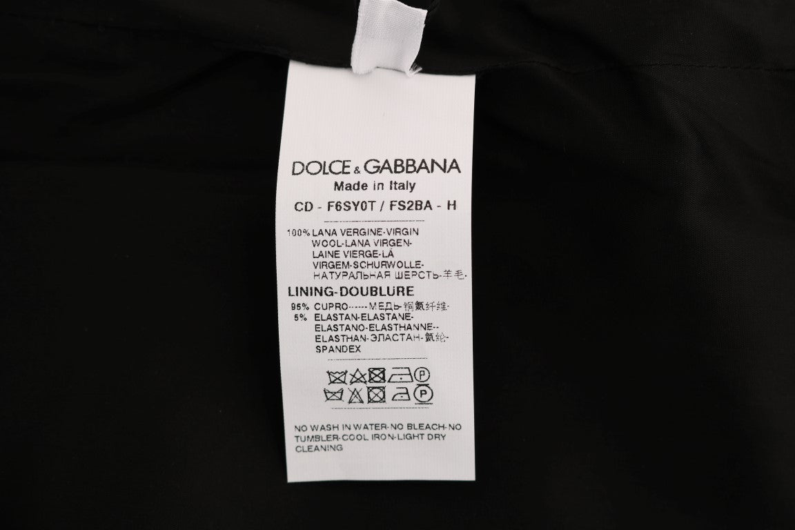 Dolce &amp; Gabbana Chic Sleeveless Polka Dotted Wool Dress