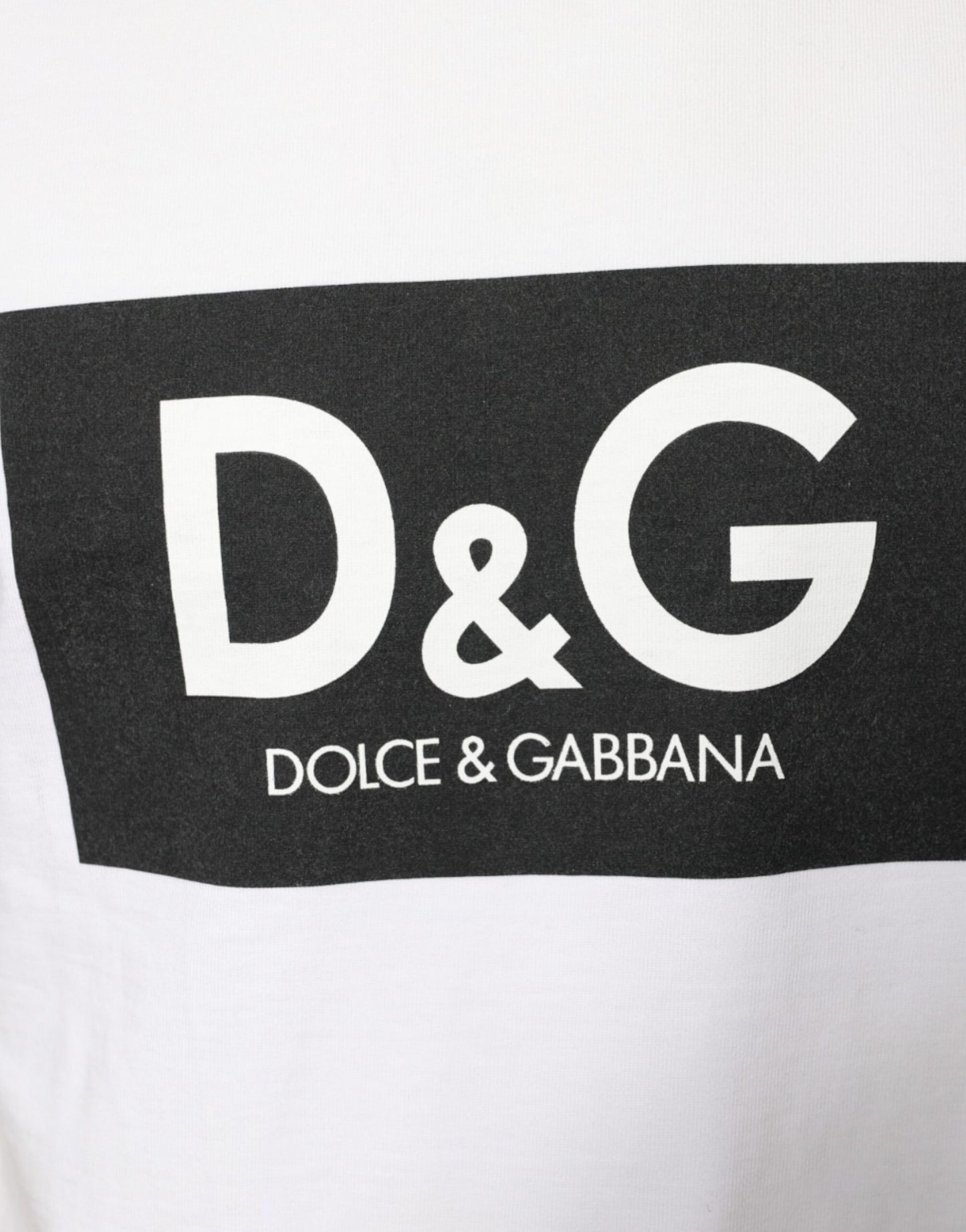 Dolce & Gabbana White Cotton DG Logo Print Casual T-shirt