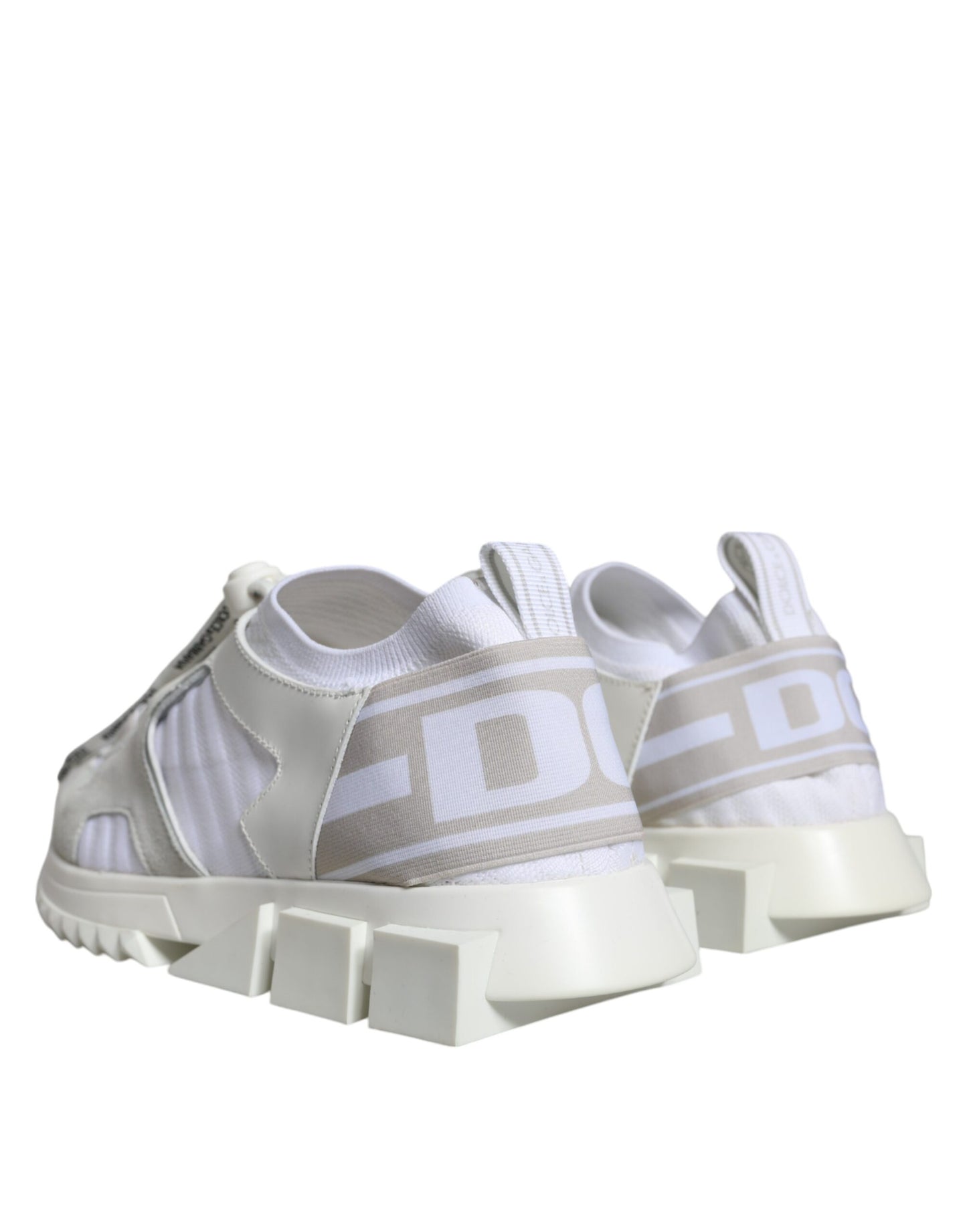 Dolce & Gabbana White Mesh Sorrento Trekking Sneakers Shoes