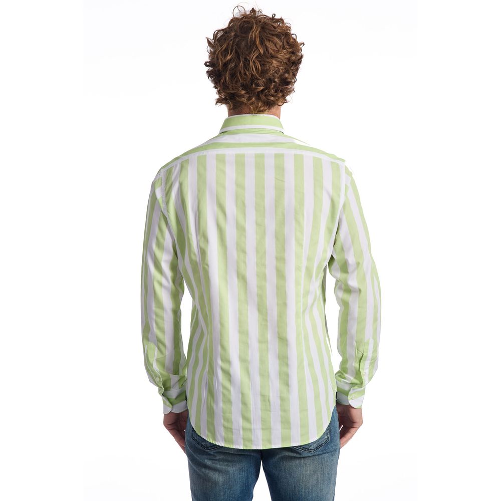 Baldinini Trend "Green Cotton Men Shirt"