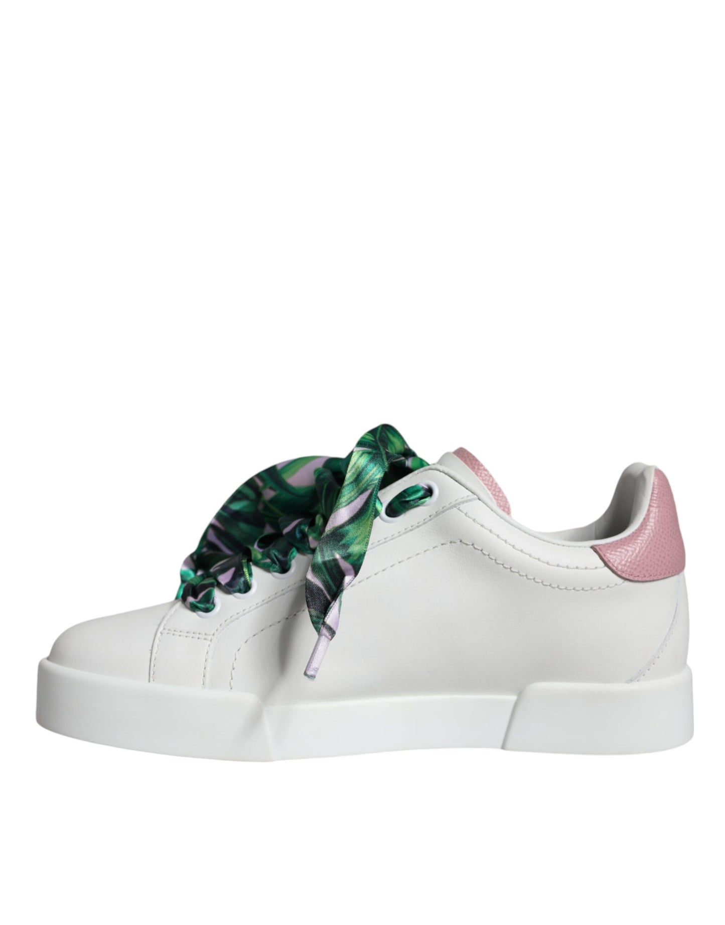 Dolce &amp; Gabbana White Leather Portofino Low Top Sneakers Shoes