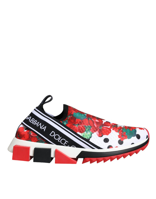 Dolce &amp; Gabbana Multicolor Geranium Sorrento Sneakers Shoes