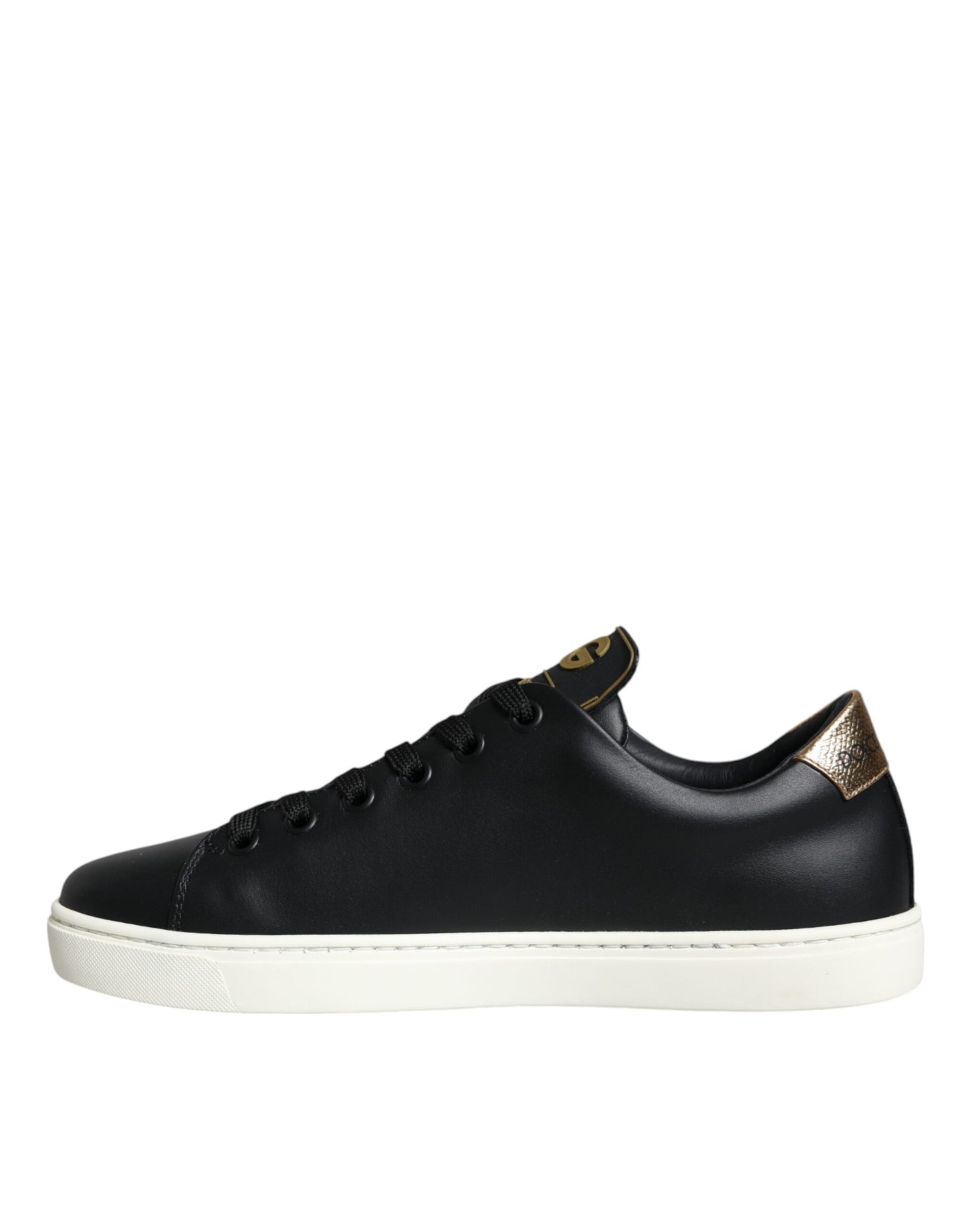 Dolce &amp; Gabbana Black Portofino Sacred Heart Sneakers Shoes