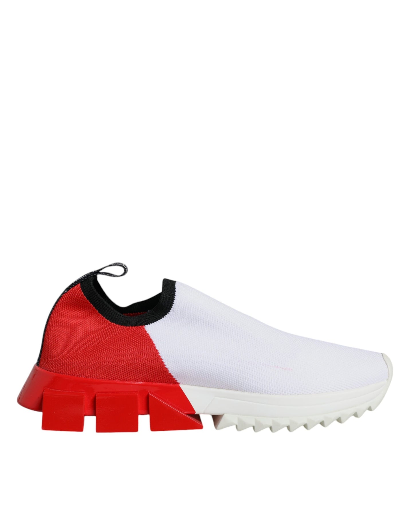 Dolce & Gabbana White Red Low Top Sorrento Men Sneakers Shoes