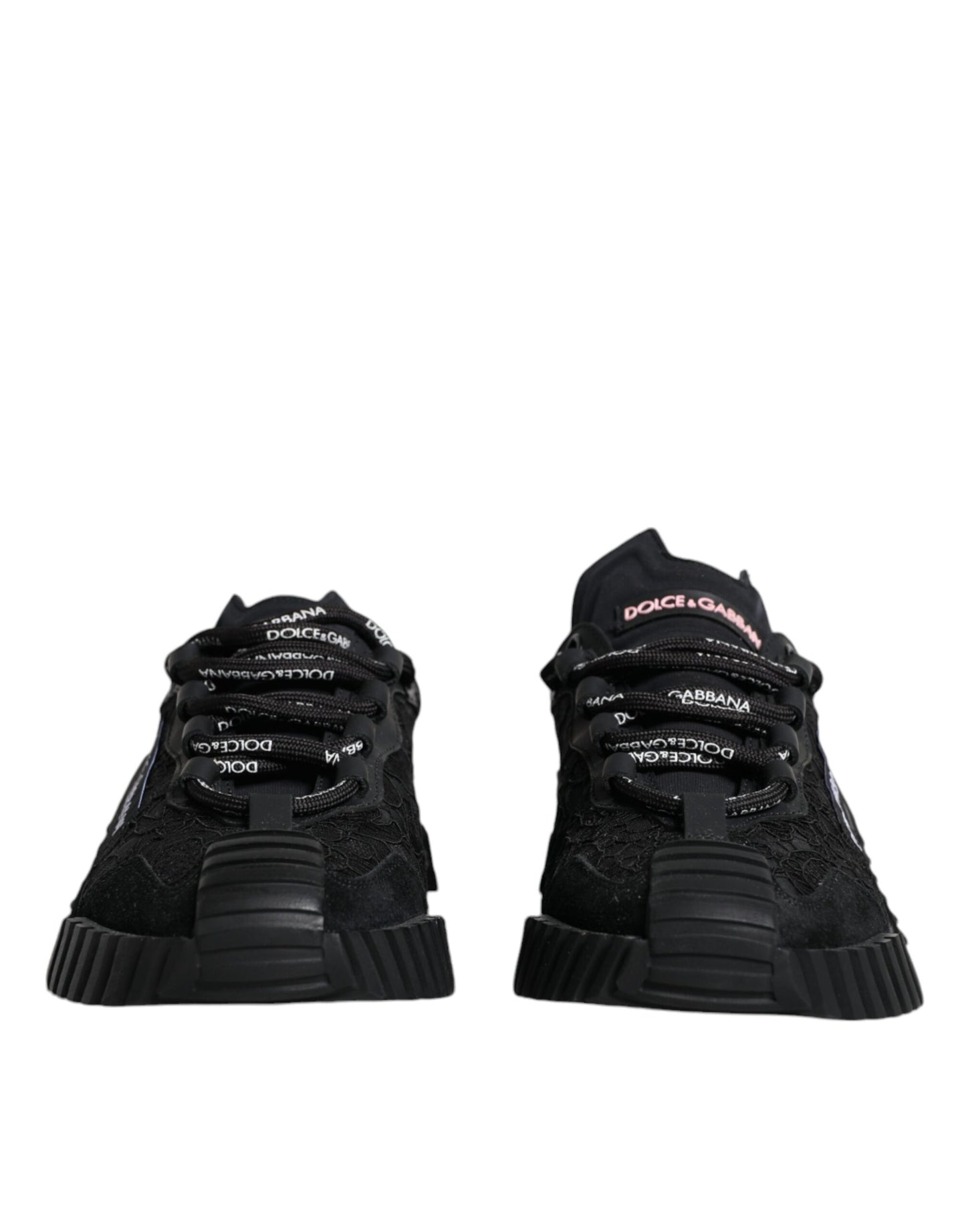 Dolce &amp; Gabbana Black Nylon Low Top NS1 Sneakers Shoes