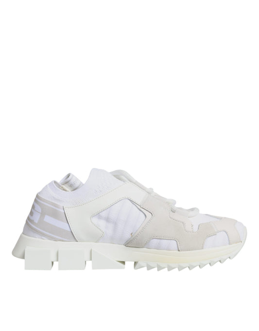 Dolce &amp; Gabbana White Mesh Sorrento Trekking Sneakers Shoes