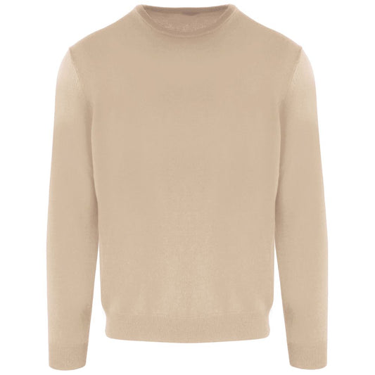 Malo Beige Wool Men Turtleneck Sweater