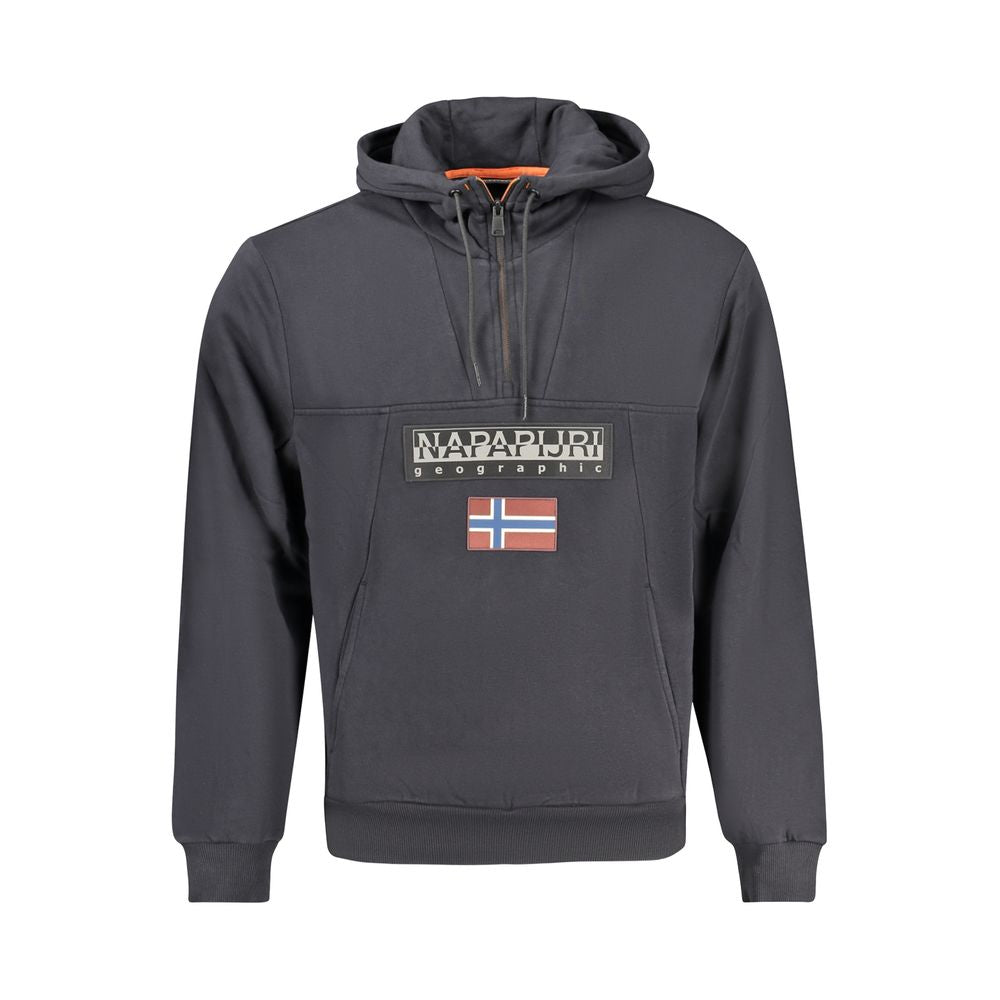 Napapijri Black Cotton Men Hoodie