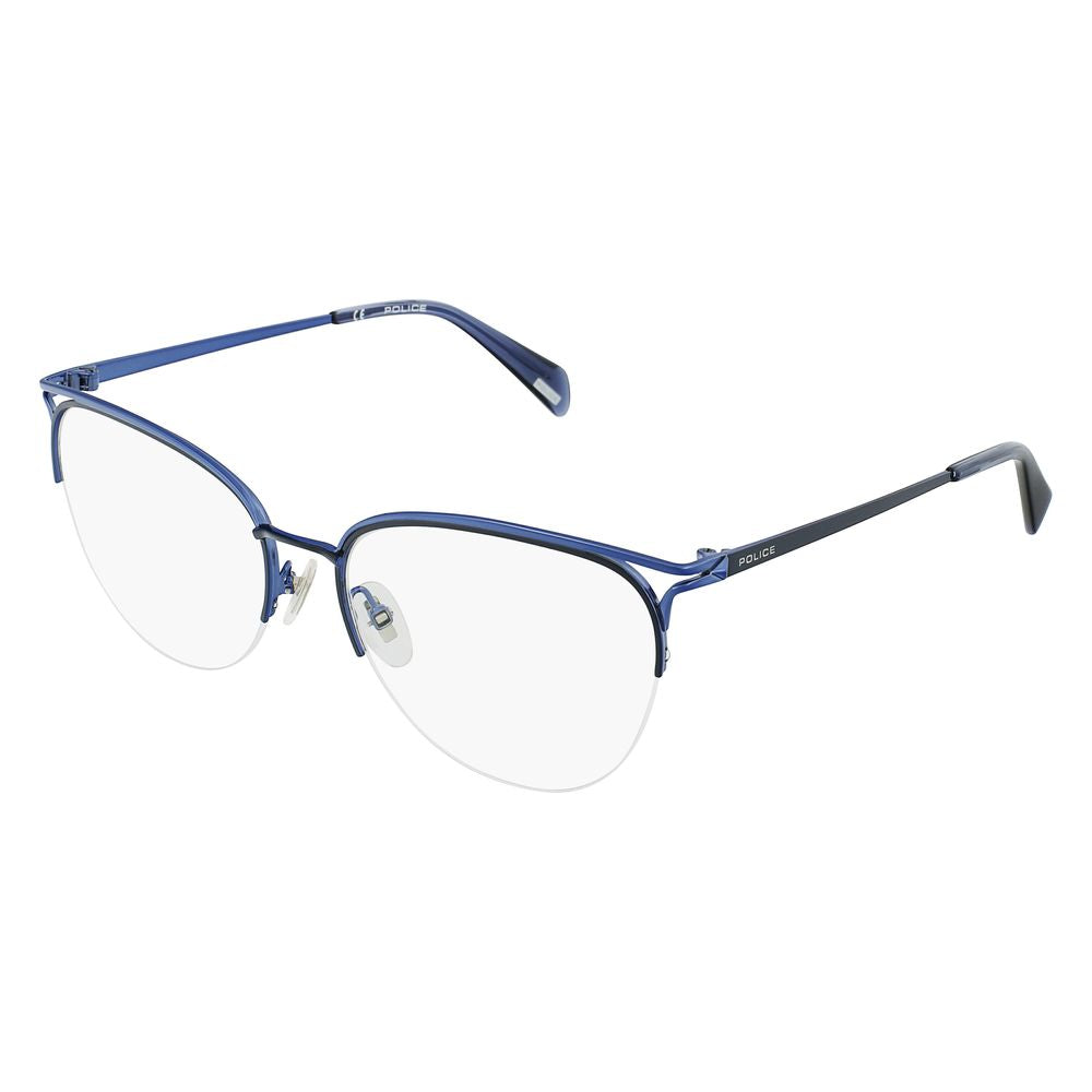 Police Blue Metal Frames