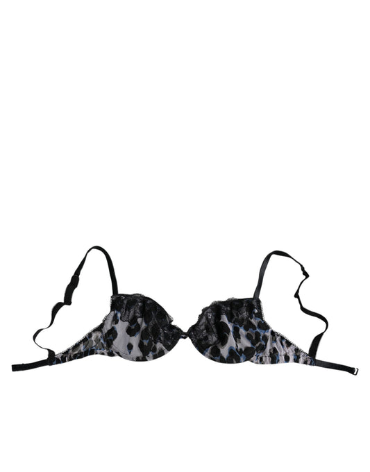 Roberto Cavalli White Leopard Push Up Reggiseno Bra Underwear