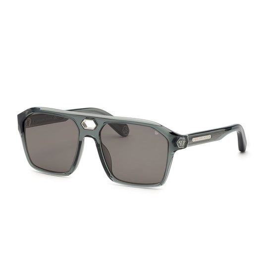 Philipp Plein Gray Acetate Sunglasses