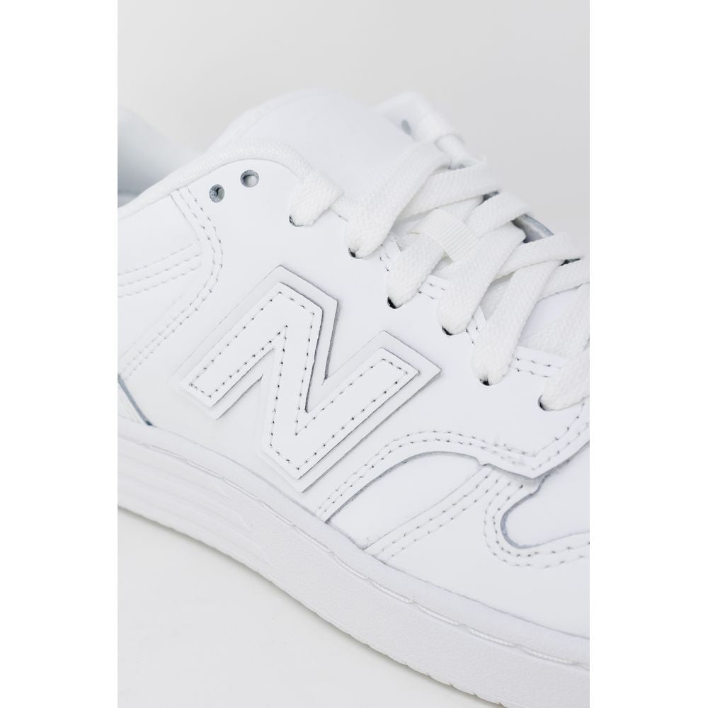 New Balance White Synthetic Leather Sneaker