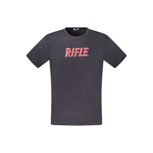 Rifle Blue Cotton Men T-Shirt