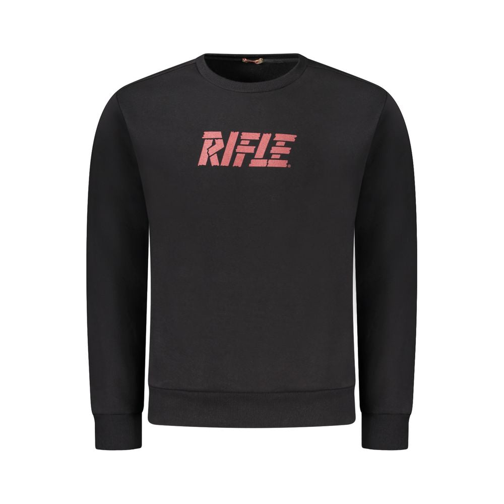 Rifle Black Cotton Men Sweater