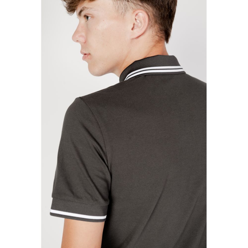 EA7 Emporio Armani Gray Cotton Polo Shirt