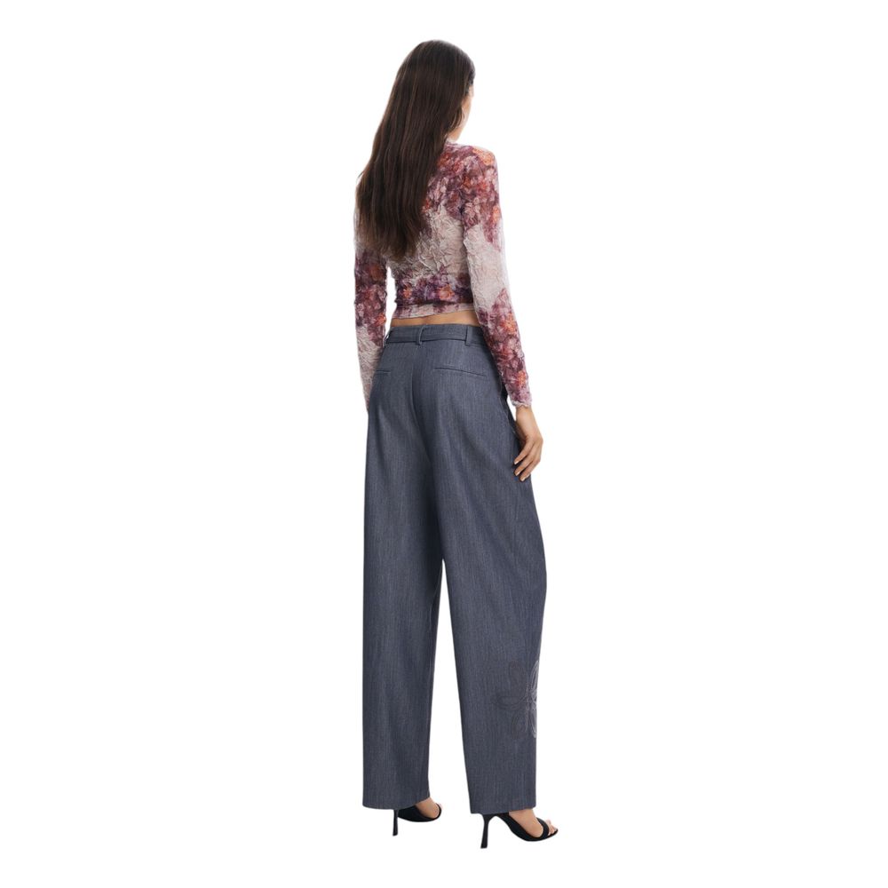 Desigual Gray Polyester Jeans & Pant