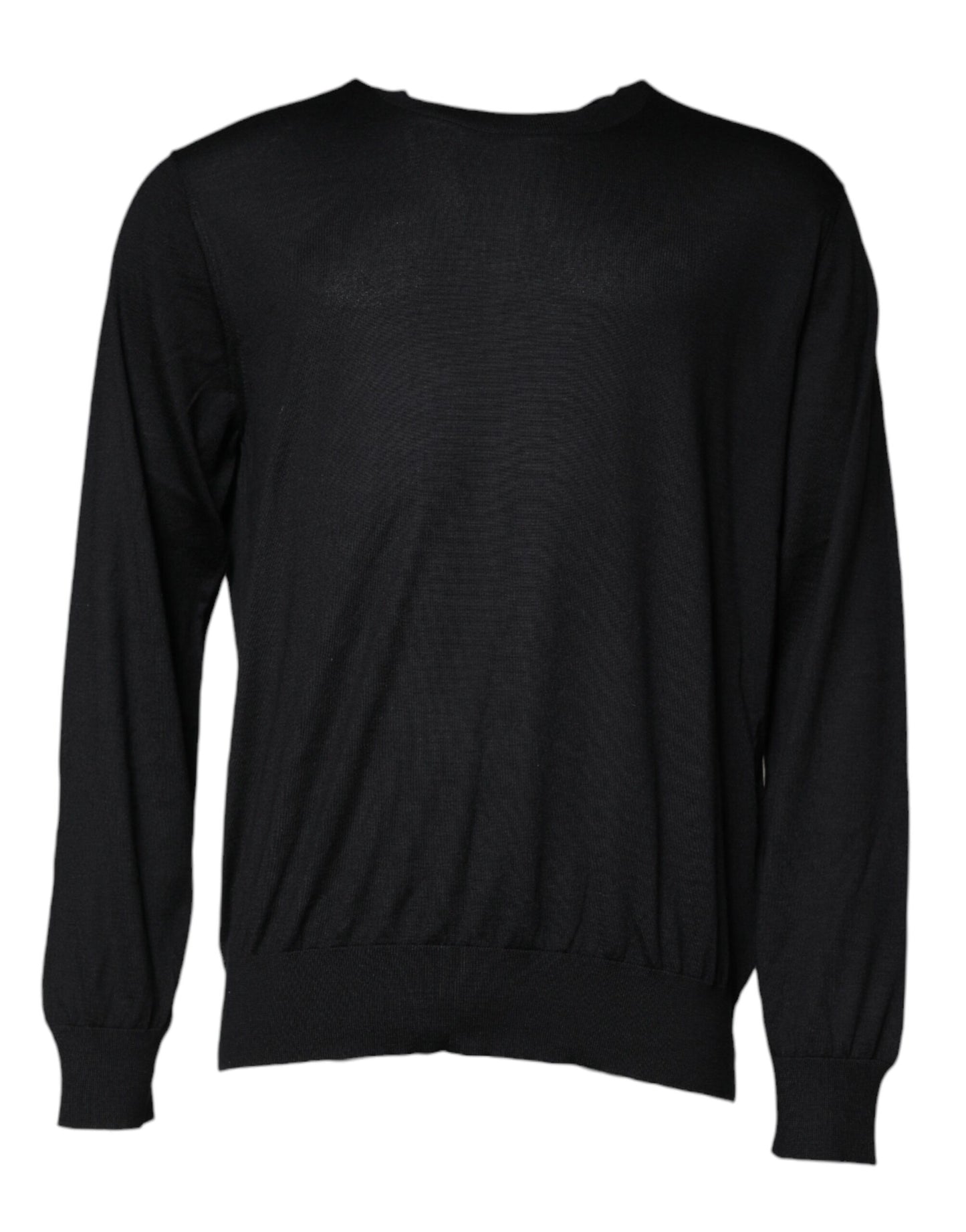 Dolce & Gabbana Black Cashmere Crew Neck Pullover Sweater