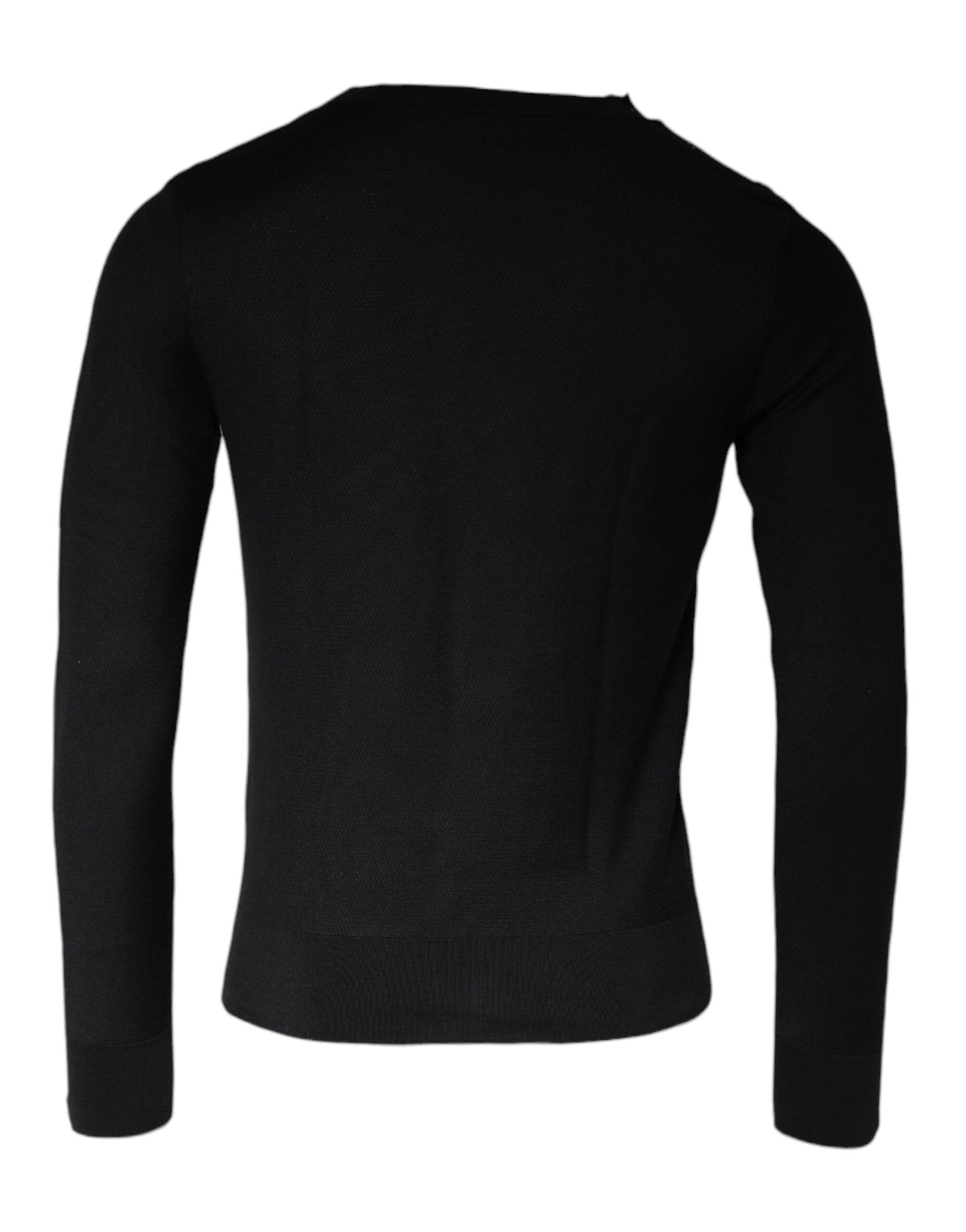 Dolce & Gabbana Black Long Sleeve Crew Neck Pullover Sweater